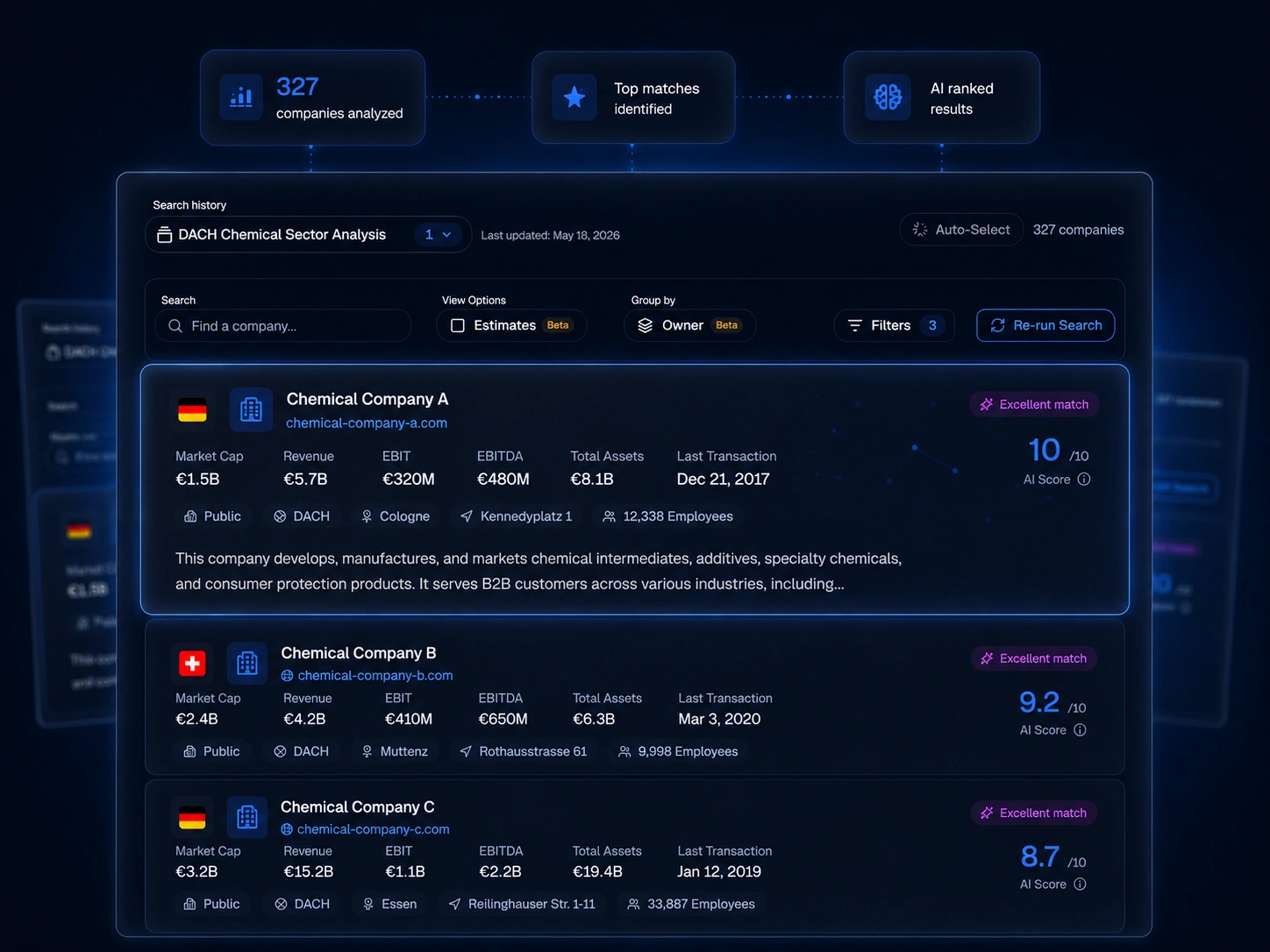 StrategyBridgeAI Longlist results mockup